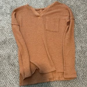 Waffle knit top